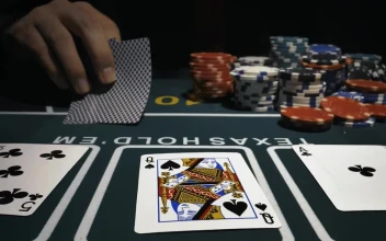 Video Stock Player Throwing His Poker Cards Free