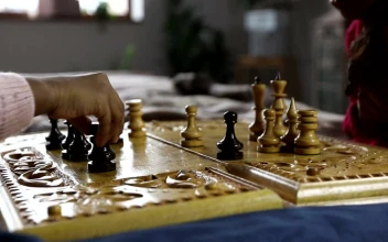 Video Stock Playing A Game Of Chess Using An Old Board Free