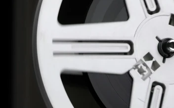 Video Stock Playing An Old Film Close Up Free