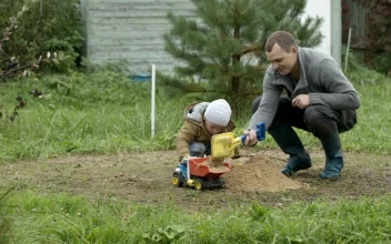 Video Stock Playing With A Toy Truck In The Garden Free