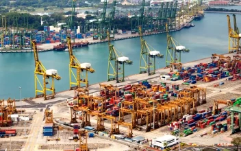 Video Stock Port Of Singapore With Ships Cranes And Containers Free