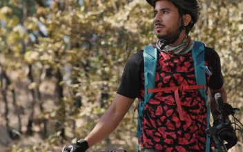 Video Stock Portrait Of A Cyclist Man In Nature Free