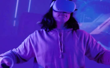 Video Stock Portrait Of A Gamer Playing With Vr Glasses Free