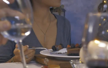 Video Stock Portrait Of A Girl Eating At A Christmas Dinner Free