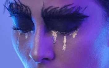 Video Stock Portrait Of A Girl With Conceptual Makeup Free