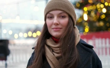 Video Stock Portrait Of A Woman Wearing A Beanie At Christmas Free