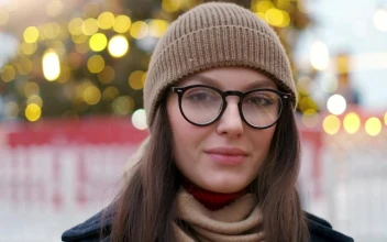 Video Stock Portrait Of A Woman With Glasses At Winter Free