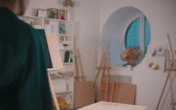 Video Stock Portrait Of A Young Artist In Her Workshop Free