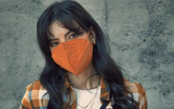 Video Stock Portrait Of A Young Woman With Face Mask Free