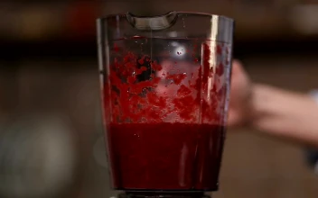 Video Stock Pouring A Red Smoothie Into A Jar Free