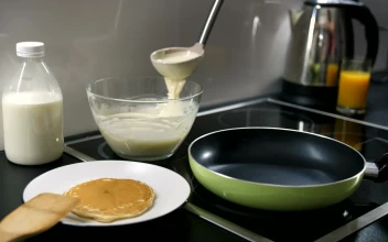 Video Stock Pouring Pancake Mix Into A Pan Free