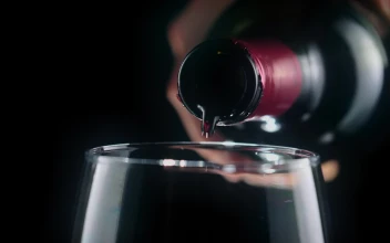 Video Stock Pouring Red Wine From A Bottle Very Close View Free
