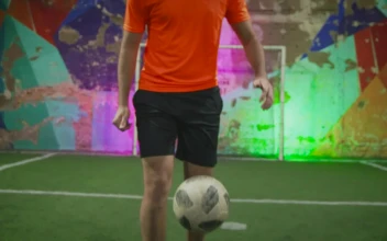 Video Stock Practicing Ball Juggling On A Soccer Field Free