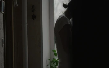 Video Stock Pregnant Woman Standing By A Window Free