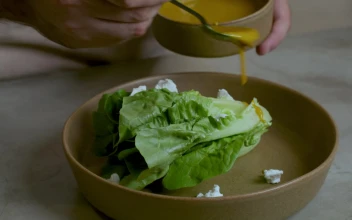 Video Stock Preparing A Salad With Dressing Free