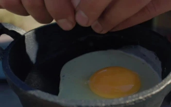 Video Stock Preparing Eggs At A Campsite Free