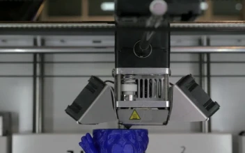 Video Stock Printing A Model With Blue Filament Free