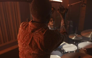 Video Stock Producer Making A Drum Set In A Studio Free