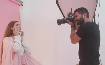 Video Stock Professional Photographer Taking Photos Of A Girl Free