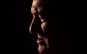Video Stock Profile Face Of An Sad Old Man In The Dark Free
