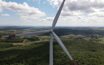Video Stock Propellers Of A Generator Mill High Up Outside Free