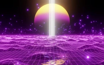 Video Stock Purple Cyberpunk World In Digital Space Free