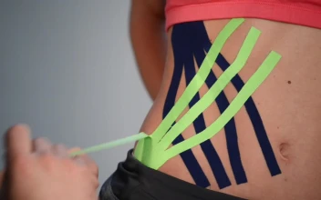 Video Stock Putting Kinesio Tape On An Athletes Hip Free