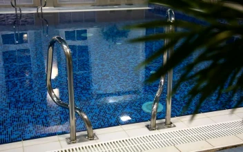 Video Stock Quiet Blue Pool And Palm Free