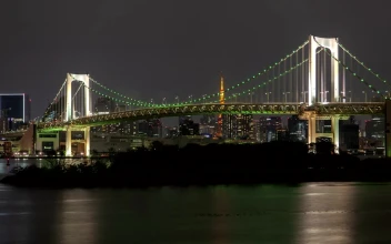 Video Stock Rainbow Bridge In Tokyo At Night Time Lapse Free