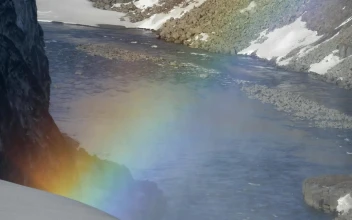 Video Stock Rainbow Close Up At A Waterfall Free
