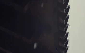 Video Stock Raindrops Falling From Tile Roof Free