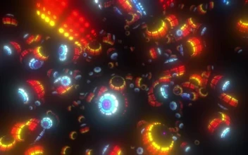 Video Stock Random Bouncing Balls With Many Colored Lights Free