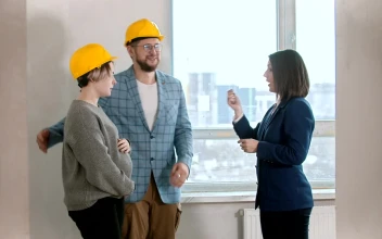 Video Stock Real State Agent Gives Keys To Couple Free