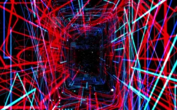 Video Stock Rectangular Tunnel With Neon Lasers Free