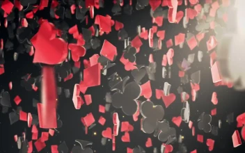 Video Stock Red And Black Poker Figures Falling D Free