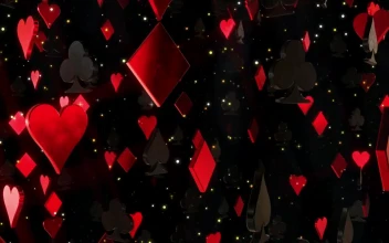 Video Stock Red And Black Poker Figures Floating D Free