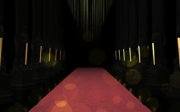 Video Stock Red Carpet Between Rows Of Black Columns Free
