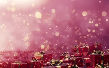 Video Stock Red Christmas Gifts And Gold Snowflakes Free