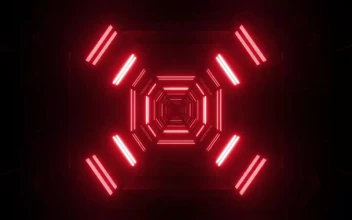 Video Stock Red Neon Futuristic Tunnel Free