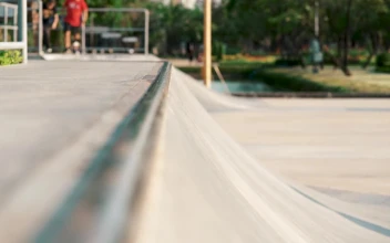 Free Stock Video Skateboarder Sliding Down The Edge Of A Ramp