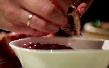 Free Stock Video Removing The Seeds From A Pomegranate