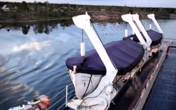 Free Stock Video Rescue Boats On A Large Ship