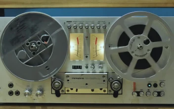 Free Stock Video Retro Audio Tape Recorder In Motion