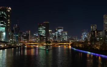 Free Stock Video River Bridge And Skyscrapers In Osaka