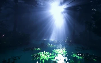 Free Stock Video River In A Jungle Under Intense Volumetric Light