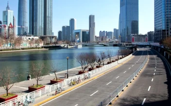 Free Stock Video River That Divides A City From Large Skyscrapers  Large