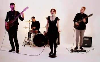 Free Stock Video Rock Band Playing A Song In A Bright Studio