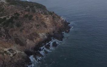Free Stock Video Rocky Beach Shore Aerial Shot