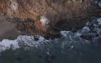 Free Stock Video Rocky Seashore In The Beach Aerial View