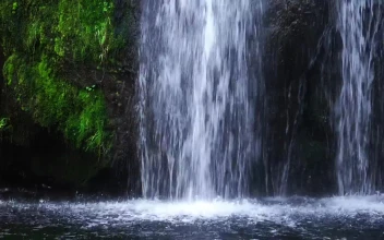 Free Stock Video Rocky Waterfall Falling Into The Lake